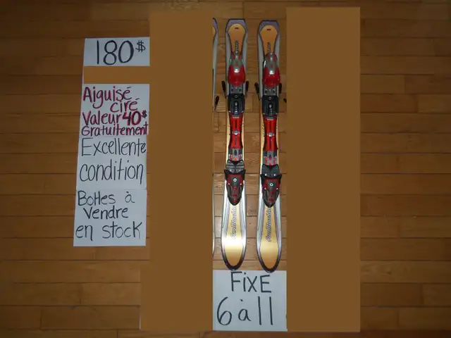 Snowblades mini ski avec fixes de ski alpin