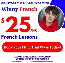 Online French Tutoring from $25/hr, Free Trial Class (All Ages)