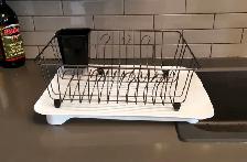 Rust Resistant Dishrack with Flatware Caddy, Angled Drain Board - Photo 2