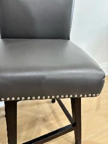 Single high quality swivel leather bar stool - Photo 4