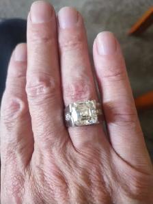 Moissanite 8ct 925 Silver Men's Ring