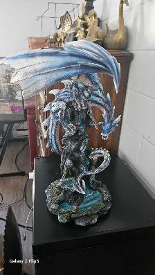 Très grand bibelot/Statue de Dragon bleu (bien lire l'annonce)