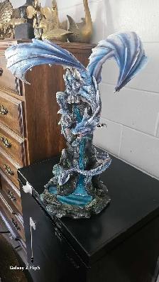 Très grand bibelot/Statue de Dragon bleu (bien lire l'annonce) - Photo 2