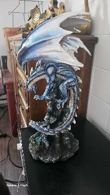Très grand bibelot/Statue de Dragon bleu (bien lire l'annonce) - Photo 3