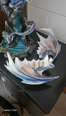 Très grand bibelot/Statue de Dragon bleu (bien lire l'annonce) - Photo 5