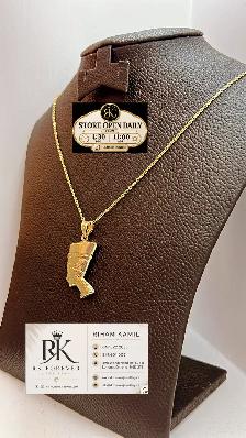 10K  yellow Gold Chain & Pendant # R 34 - Photo 2