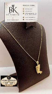 10K  yellow Gold Chain & Pendant # R 34 - Photo 3