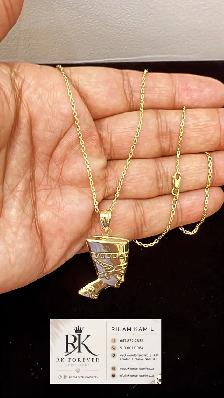 10K  yellow Gold Chain & Pendant # R 34 - Photo 4