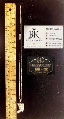 10K  yellow Gold Chain & Pendant # R 34 - Photo 6