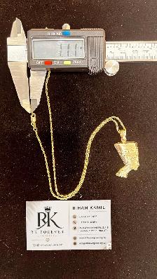 10K  yellow Gold Chain & Pendant # R 34 - Photo 7