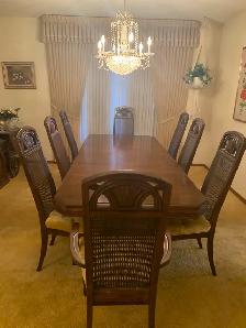 Solid Wood Dining Room Table, Chairs & China Cabinet - Photo 5