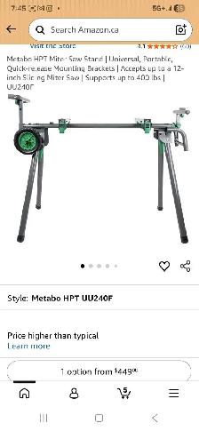 ☆NEW☆ METABO UNIVERSAL HD MITER SAW STAND - Photo 2