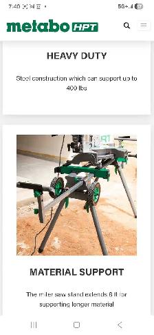 ☆NEW☆ METABO UNIVERSAL HD MITER SAW STAND - Photo 9
