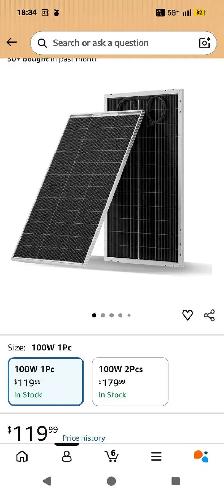 4 x 100 watt solar panels. new in boxes. with 4 to1 mc4 connecto - Photo 2