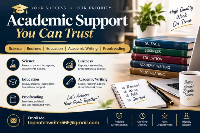 Science | Business | Education | Academic Writing | Proofreading