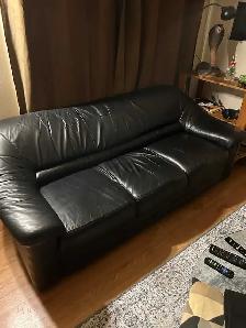 Divan 3 places en cuir - Photo 2