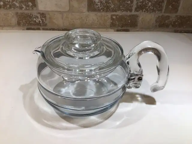 Pyrex Flameware glass teapot-#8446