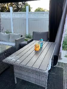 2 beautiful couch sectional & lounging chairs w/ fire pit more - Photo 3