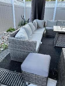2 beautiful couch sectional & lounging chairs w/ fire pit more - Photo 5