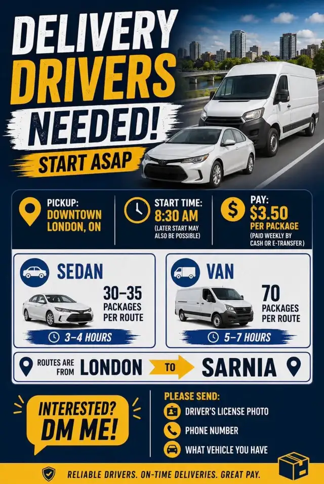 delivery driver needed