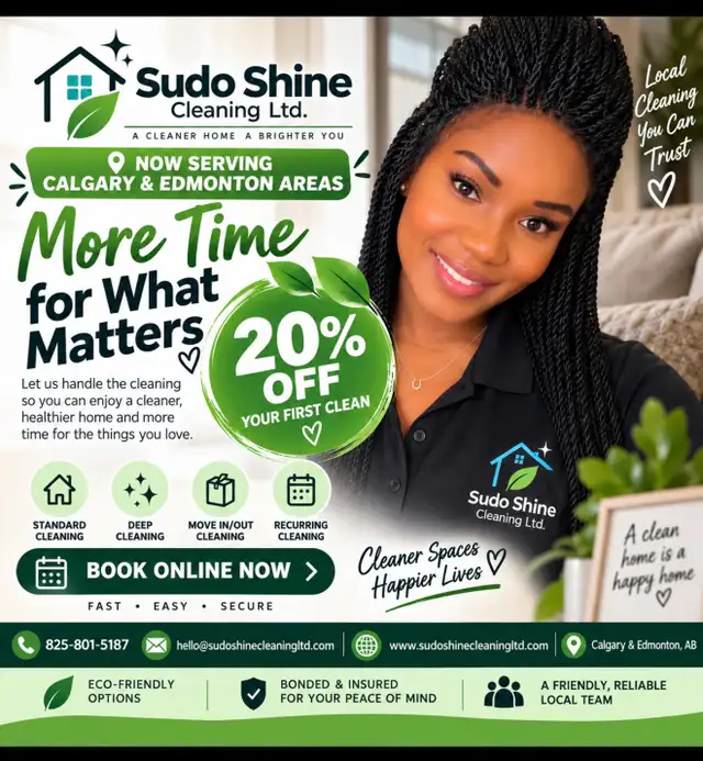 Home cleaning services, Calgary and Edmonton