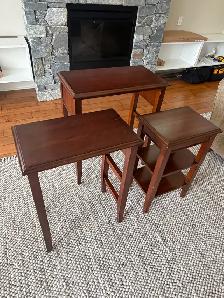 Wooden Nesting Tables - Photo 2