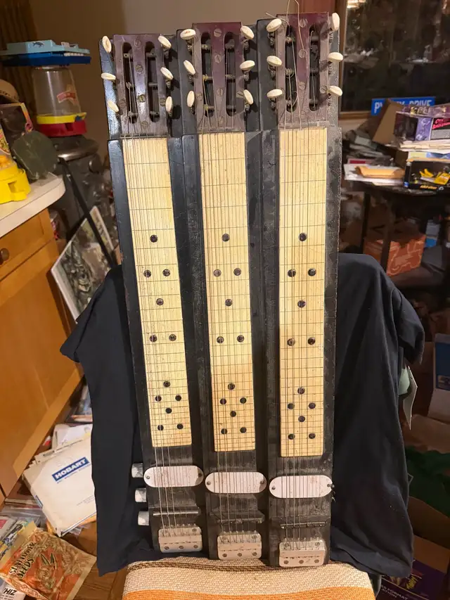 Vintage  1940’s  Triple Neck  6 string Console Guitar