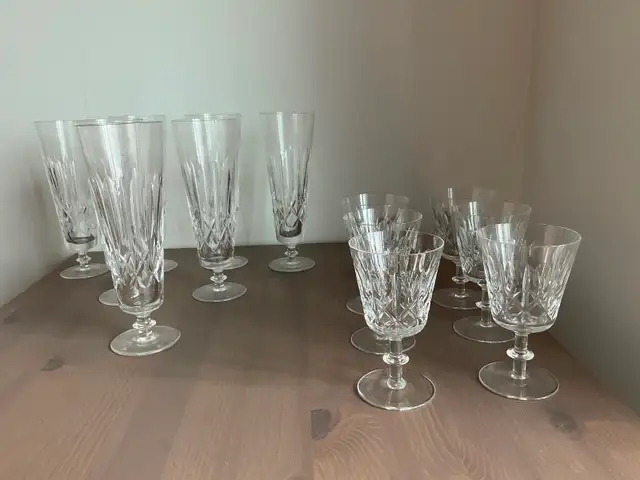 FLUTES À CHAMPAGNE/VERRES À VIN EN CRISTAL