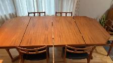 Mid century. TECK TEAK. Salle à manger / Table TRÈS GRANDE 2 ral - Photo 3