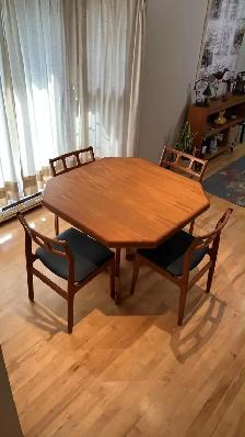 Mid century. TECK TEAK. Salle à manger / Table TRÈS GRANDE 2 ral - Photo 8