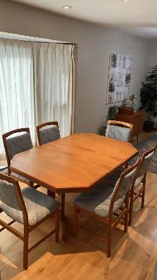 Mid century. TEAK TECK. Dining room set. VERY LARGE Table   2 ra - Photo 6