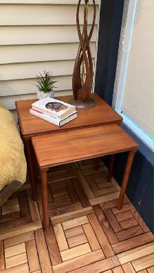 Mid century. TEAK TECK. Armchair stool footrest pour fauteuil re - Photo 7
