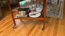 Mid century modern. TEAK TECK. Chariot de bar / dessert / table - Photo 4