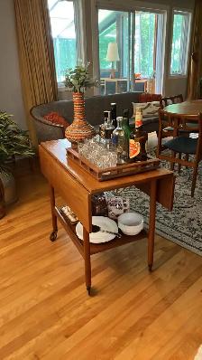 Mid century modern. TEAK TECK. Chariot de bar / dessert / table - Photo 9