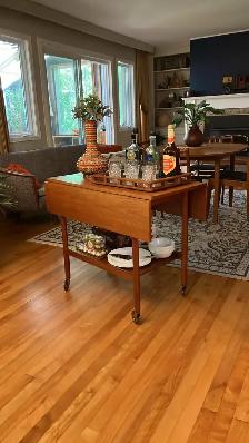 Mid century modern. TEAK TECK. Chariot de bar / dessert / table - Photo 10
