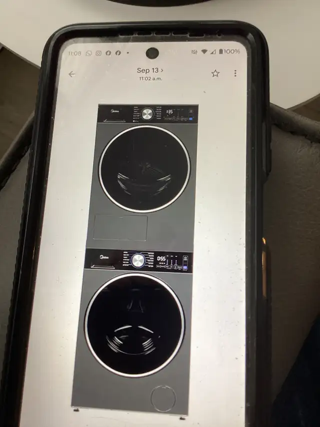 Brand new Midea stackable washer and dryer