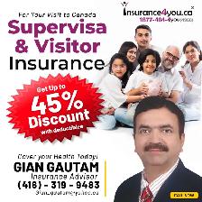 UPTO 45 % DISCOUNT ON SUPERVISA VISITORS INSURANCE-MONTHLY OPTNS