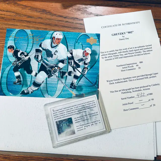 GRETZKY '802'  SIGNED LIMITED  EDITION LITHOGRAPH  #432 OF 880