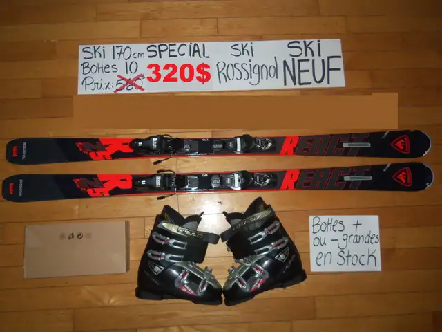 ÉQUIPEMENTS KIT SKI ALPIN ET TWIN TIP TITANIUM 165 168 170 CM