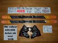 ÉQUIPEMENTS KIT SKI ALPIN ET TWIN TIP TITANIUM 165 168 170 CM - Photo 10