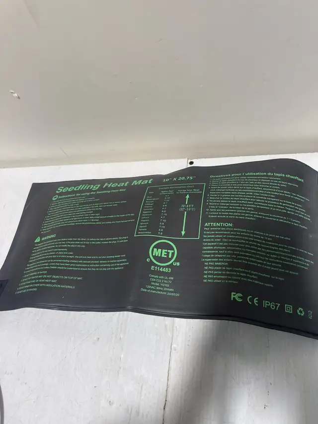 Seedling Heat Mat 10 x 20.75