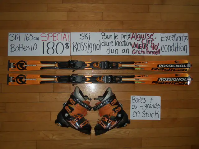 ENSEMBLES KITS SKI ALPIN TWIN TIP ET TITANIUM 157 160 162 165 CM