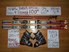 ENSEMBLES KITS SKI ALPIN TWIN TIP ET TITANIUM 157 160 162 165 CM - Photo 3