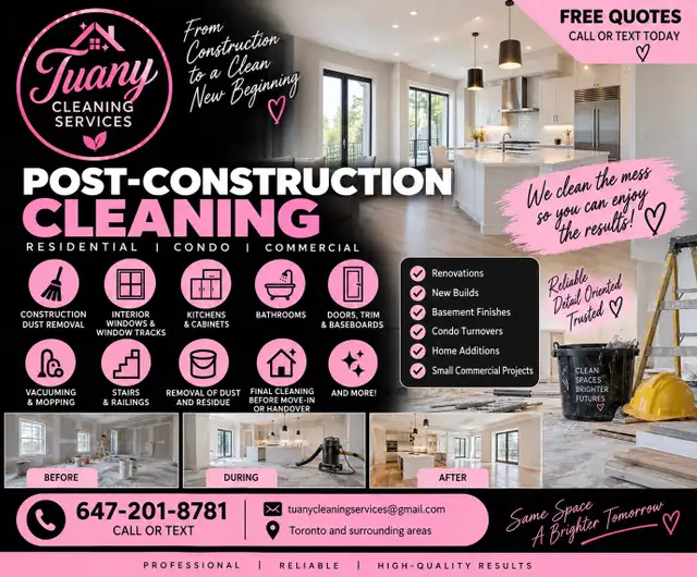 Post-Construction & Renovation Cleaning – Toronto