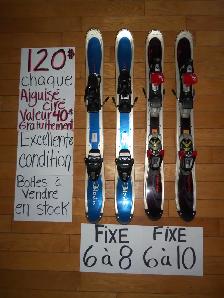 Plusieurs mini ski snowblades avec fixation de ski alpin - Photo 3