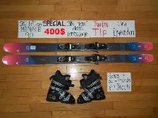 ENSEMBLES SKI ALPIN TWIN TIP 150 157 163 168 172 176 180 CM