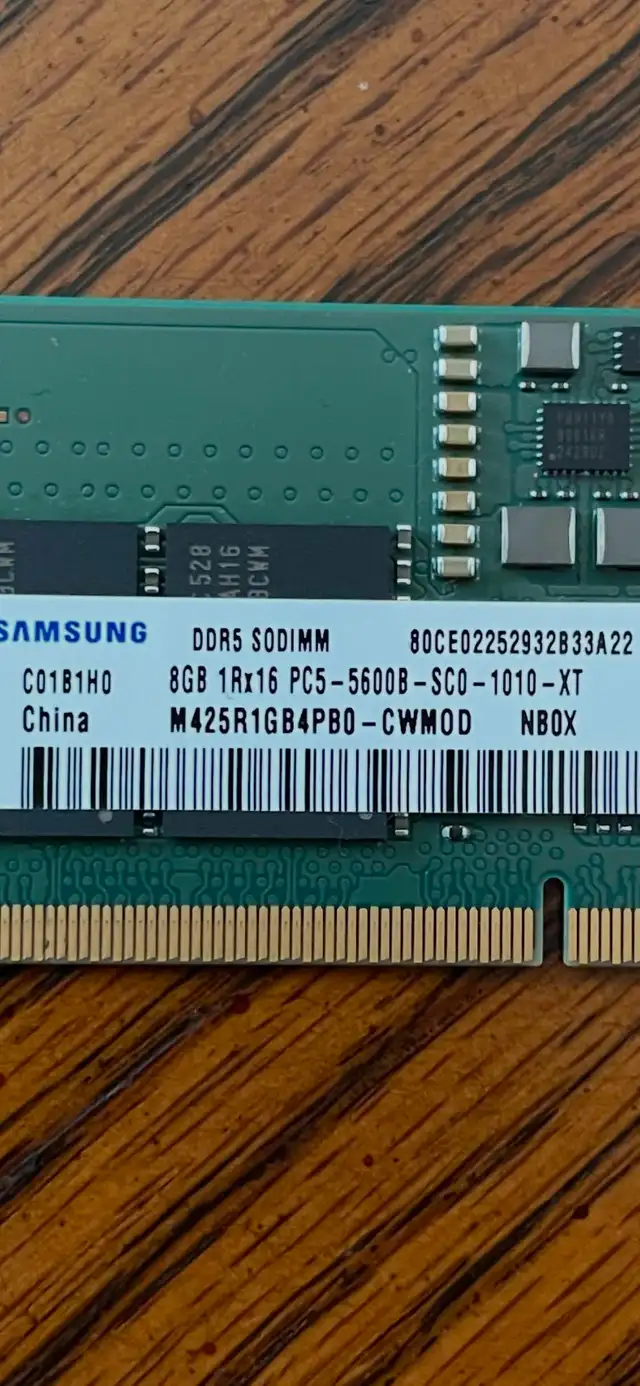 16GB DDR5 SODIMM Laptop Memory
