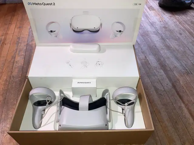 Meta quest 2 oculus 128gb with box,charger and accessories