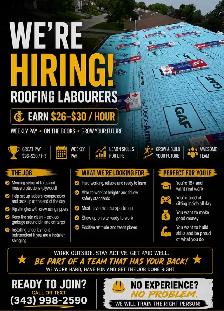 We are hiring roofers