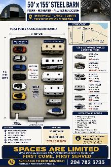 Indoor Vehicle Storage - Spaces Available